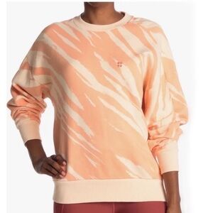 Sweaty Betty Essentials sweatshirt nectarine orange tie dye NWT